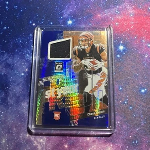 Chase Brown RC 2023 Donruss Optic 1st Year Fresh Blue Relic Bengals - Picture 1 of 2