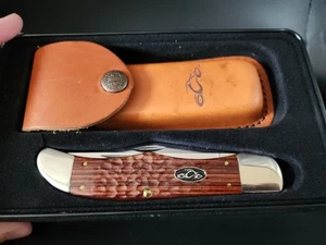 2005 CASE XX 6265 OCC Rosewood Hunter Folding Knife Sheath Orange County Chopper - Picture 1 of 12