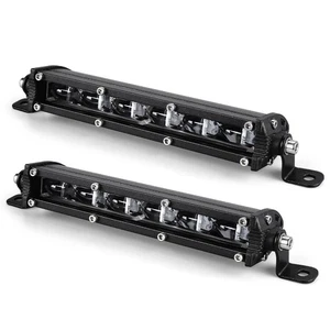 2PC 7inch LED Work Light Bar Slim Fog Flood Spot Driving Offroad SUV ATV Truck - Picture 1 of 12
