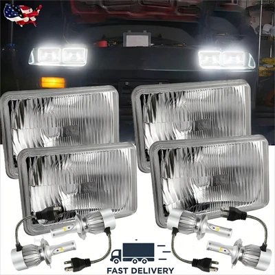 Faros LED de haz alto bajo Fit Chevrolet Monte Carlo SS 1980-1988 4x6" pulgadas Foto 1 de 4