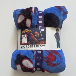 Marvel Spiderman 3PC Robe & PJ Set Size Large/10 - Picture 1 of 4