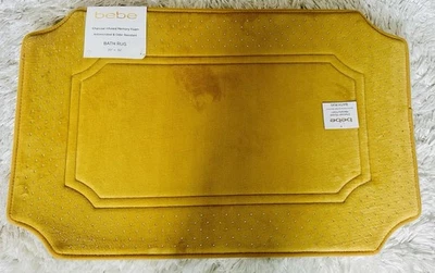 Alfombra de baño Bebe amarillo mostaza 20”X32” carbón espuma viscoelástica antimicrobiana dorada nueva con etiquetas Foto 1 de 4