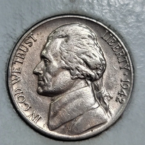 1942 D Denver Mint Jefferson Nickel  0878 Cover