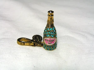 Juicy Couture Limited Edition 2012...goldfarben, Kristalle Champagner Flasche Charm - Bild 1 von 5