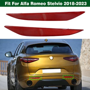 Pair Rear Bumper Reflector Reflex Tail Lamp Red For Alfa Romeo Stelvio 2017-2023 - Picture 1 of 17