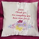 Thank you Gift an Embroidered Personalised Satin Cushion, Unique Keepsake Gift