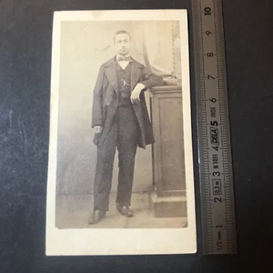 CDV Albumen Print 1860/70 Studio Fotografico Metzger Ritratto Di Uomo - Imagen 1 de 5