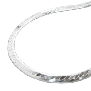 Collana Panzer In Argento 925, Piatta, 50 Cm, Collana In Argento - Foto 1 di 2