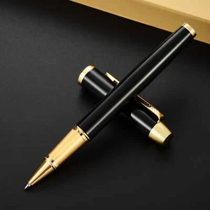 Personalised Engraving Copper Metal Rollerball Black Pen Parker Style Not Parker - Imagen 1 de 9