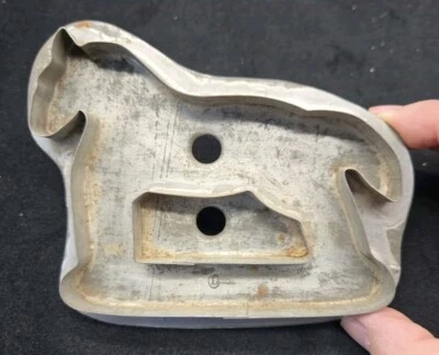 SIGNED Antique Handmade Metal Tin Rocking Horse Cookie Cutter 5 x 4 in - Image 1 of 4