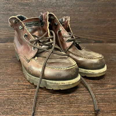 Botas para mujer Eastland Brooklyn talla 12D cuero marrón con cordones sin usar, en caja, punta al tobillo Foto 1 de 4