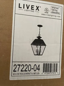 Livex Lighting - Mansfield - 3 Light Outdoor Pendant Lantern - Picture 1 of 6