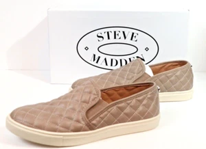 Steve Madden Loafer Woman 9.5 Slip On Shoes Beige Tan Coastal ECENTRCQ - Picture 1 of 8