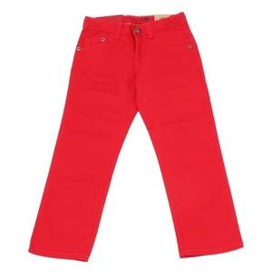 6844S pantalone bimbo ARMANI JUNIOR rosso cotone pant cotton kid - Picture 1 of 4
