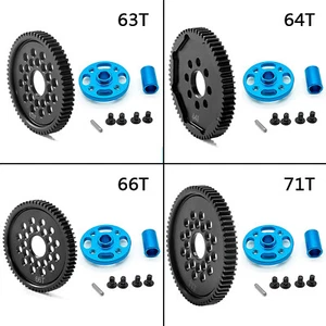 Juego de engranajes de alta velocidad 63T/64T/68T/71T para actualizaciones de autos de radiocontrol Tamiya TT-02 - Imagen 1 de 18