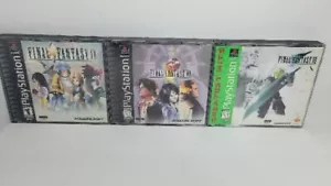 Lote de 3 juegos de rol vintage de Final Fantasy Playstation 1 (Final Fantasy 7,8,9) - Imagen 1 de 6