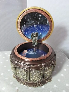 Vintage Music Box with Constellations Rotating Goddess LED Lights Twinkling - Picture 1 of 18