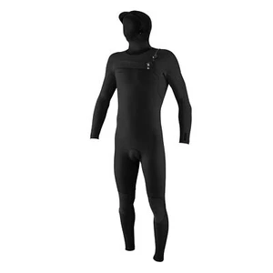 O'NEILL Men's HyperFreak 4/3+mm Chest Zip Full Black/Black Wetsuit with Hood - Picture 1 of 4