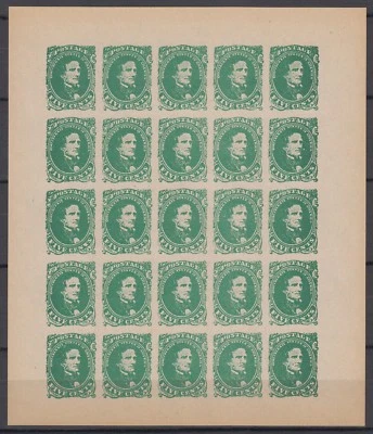 Confederate States 1861-1863 Jefferson Davis... Springfield Reprints, 11 Sheets - Image 1 of 4