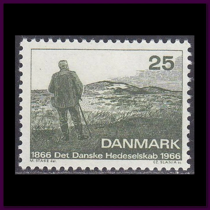 Dinamarca - 1966 (447a) Como nuevo nunca montado - Papel flúor Foto 1 de 1