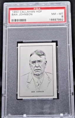 1950 Callhan Hall of Fame Ban Johnson PSA NM-MT 8 (JBC2084) - Image 1 of 2