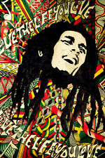 Bob Marley Reggae Natural Mystic Painting Print Wall Home Decor - POSTER 20x30