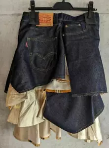 Junya Watanabe x Levi's Jeansrock Mix aus verschiedenen Materialien Damen Größe S - Bild 1 von 10