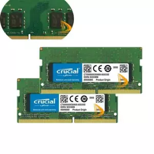 32GB Crucial 2x 16GB 1RX8 PC4-2400T DDR4 -19200S SO-DIMM Laptop Memory RAM Test@ - Picture 1 of 6