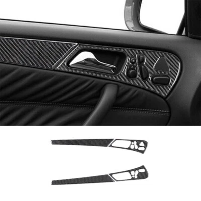 Cubierta interior del panel de la puerta delantera de fibra de carbono para Mercedes-Benz Clase C W203 Foto 1 de 4