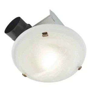 Broan  2.5-Sone 80-CFM White Decorative Lighted Bathroom Fan - Picture 1 of 9