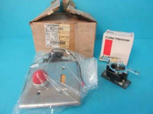 NEW CUTLER HAMMER MANUAL MOTOR CONTROL ON/OFF TOGGLE SWITCH PLATE 9101H94B SER B - Picture 1 of 10