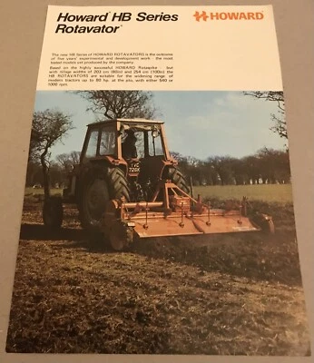 HOWARD Rotavator HB Series Original 1977 Vintage Glossy Sales Brochure - Image 1 of 2