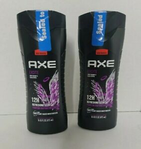Axe Shower Gel, Excite Body Wash 16 oz (Pack of 2)