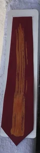 Vtg. Brand NEW 100% Silk MONTANA Charivari Brick Red/Mandarin Luxury Men’s Tie - Picture 1 of 3