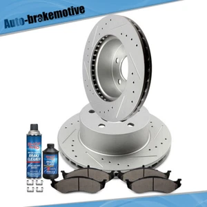FRONT BRAKE ROTORS CERAMIC BRAKE PADS FOR GRAND CHEROKEE WRANGLER DRILLED BRAKES - Bild 1 von 6