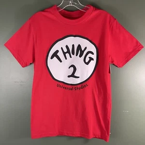 Universal Studios Dr. Seuss Cat in the Hat Thing 2 Red T-Shirt Adult Small NWT - Picture 1 of 6