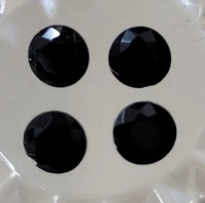Rare (Lot Of 4) Loose 5mm CZ Black Cubic Zirconia Round Cut Gemstones - Picture 1 of 4