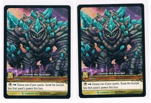 WORLD OF WARCRAFT (WOW) GUROK THE USURPER CARD (X2) - P&P GRATIS - Imagen 1 de 1