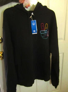 Felpa con cappuccio Adidas Originals Peace Sign nuova con etichette da uomo ~taglia XL #HC1789 - Foto 1 di 5
