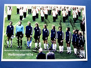 GERMANY World champion 1974 full signed autographed signed photo 8x12 very rare - Picture 1 of 1