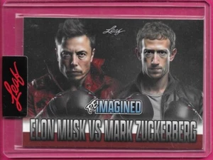 2023 Leaf Reimagined ELON MUSK vs MARK ZUCKERBERG #RIB-37 Boxing Match #/1131 - Picture 1 of 2