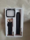 Apple Watch iWatch 38mm 7 6 SE 5 4 3 Silicone Watch Strap Cover Black Rose Gold