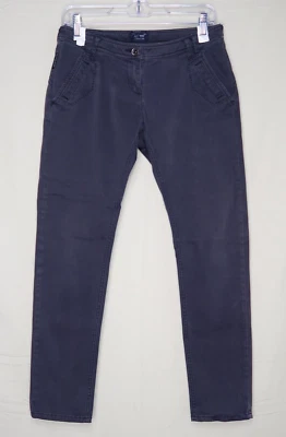 Armani Jeans Skinny Velvet Pants Size 26 Low Rise Black Soft Embellished Stitch - Image 1 of 4