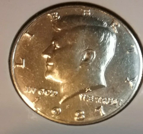 1987 Kennedy P&D Half Dollars - BU from Mint Sets Cover