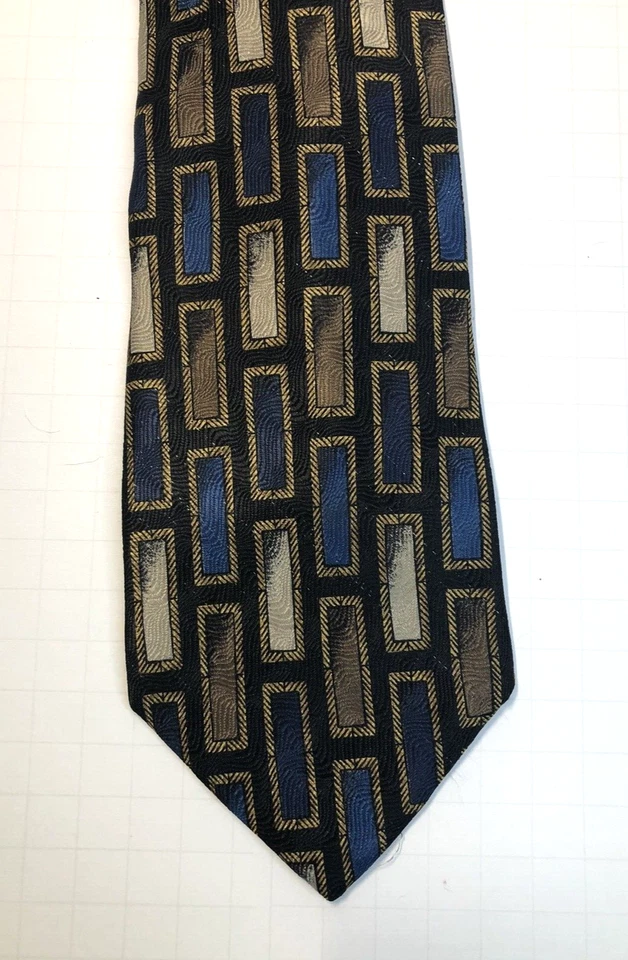 Corbata para hombre Parisian Signature - Geométrica - Nueva sin etiquetas - 4 pulgadas de ancho Foto 1 de 4