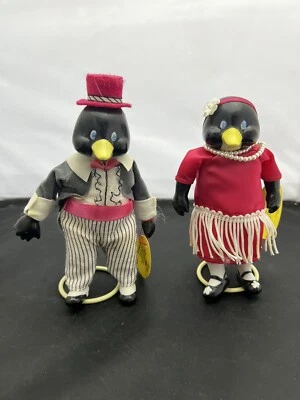 Russ Porcelain Penguins. Penelope 1679 & Prescott 1678, Set of Two, Stands &Tags - Image 1 of 4