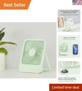 Elegant 4500mAh Rechargeable Desk Fan - 4 Speed, 180° Foldable Design - Picture 1 of 7