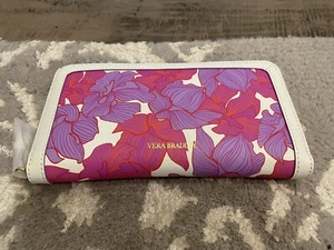 Vera Bradley Georgia Wallet Paradise Floral Leather with Gold Hardware - Picture 1 of 6
