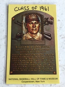 HOF CLASS OF 1961 - MAX CAREY + BILLY HAMILTON PLAQUE POSTCARDS (2) - Picture 1 of 4
