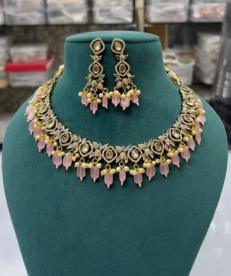 Gold-plated Gold, Multicolor Jewelry Set necklace and earrings set - Image 1 of 4